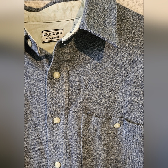 Bugle boy 90s button down shirt Medium Grey - Picture 4 of 6